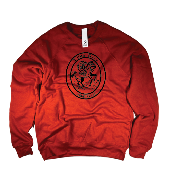 Cowgirl on Horse Sweatshirt - Customizable