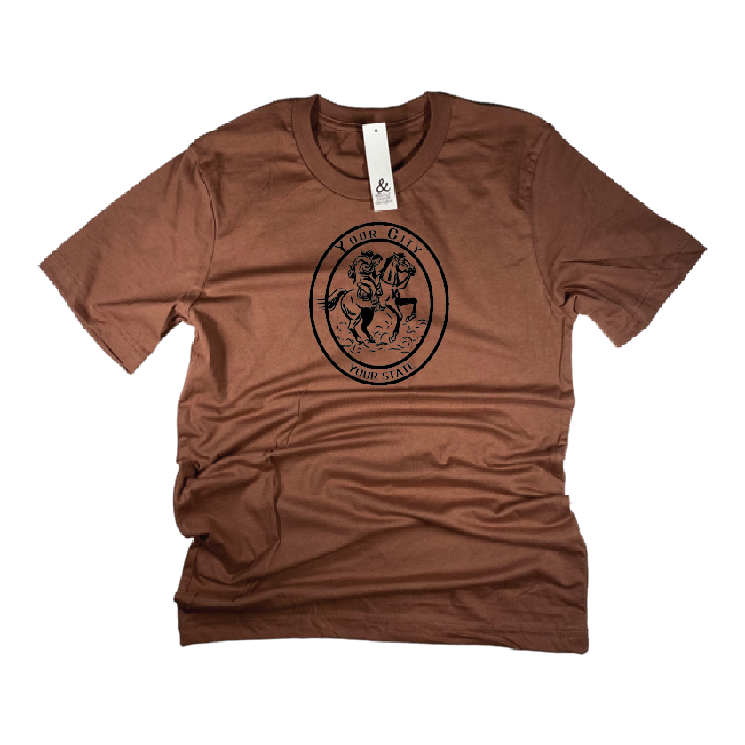 Cowgirl on Horse Tee - Customizable