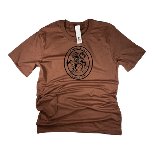 Cowgirl on Horse Tee - Customizable