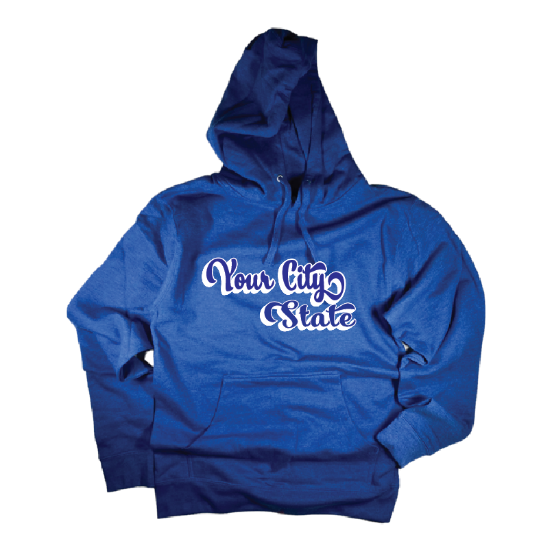 Retro Your City or State Hooded Sweatshirt - Customizable