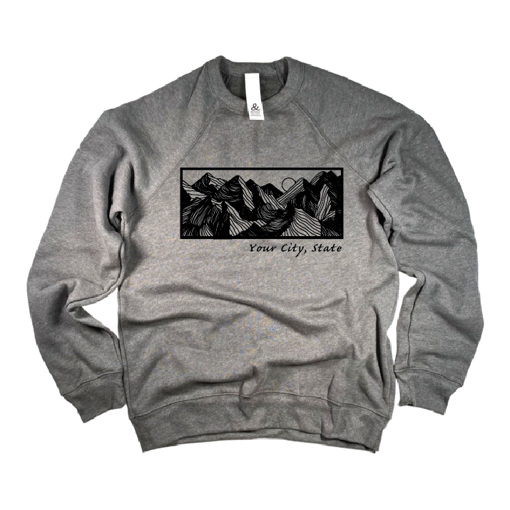 Framed Mountains Sweatshirt - Customizable